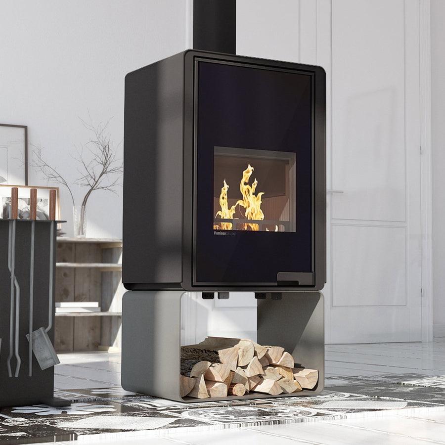 Poêle à bois HS Flamingo Deluxe Pentai Gris 9 kW - image 1