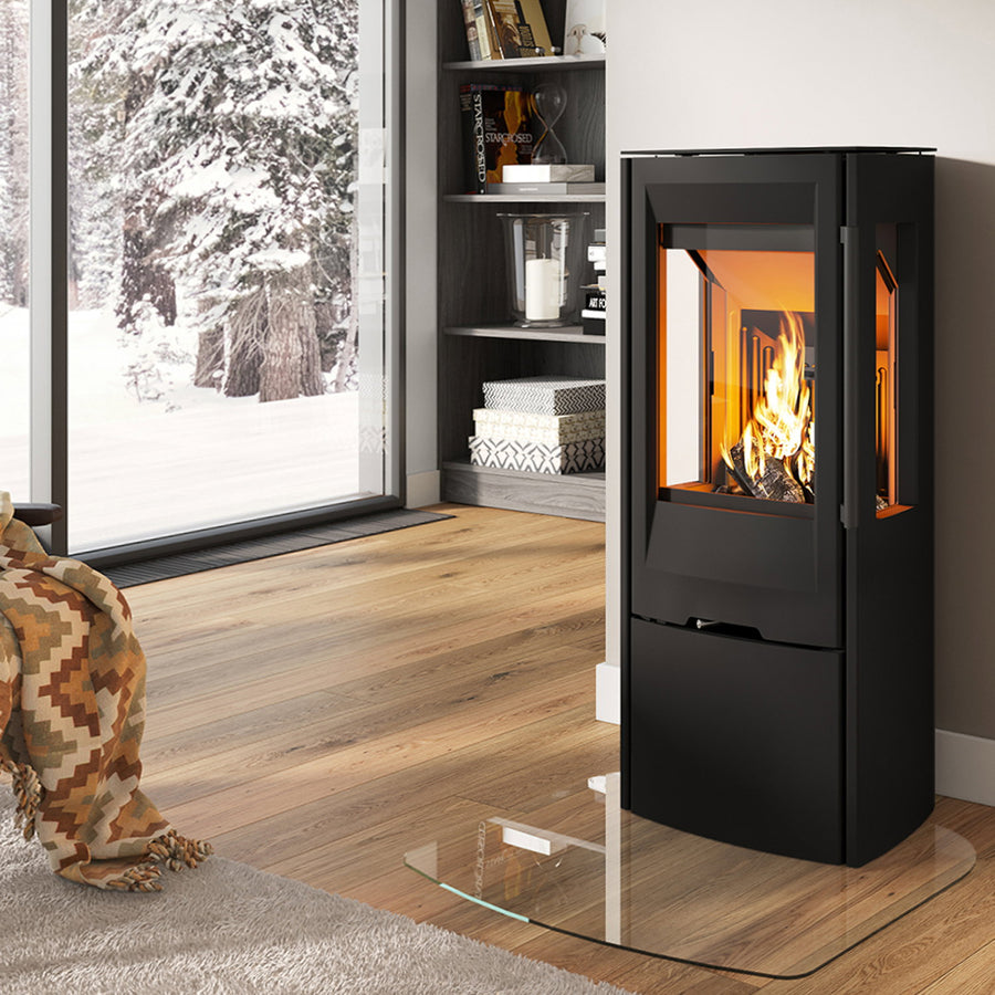 Poêle à bois TermaTech TT30G acier noir 6 kW