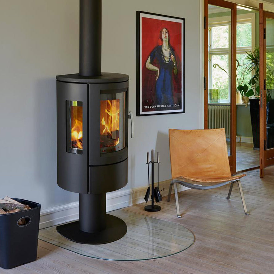 Poêle à bois Varde Ovne Nice Air acier noir 6,2 kW