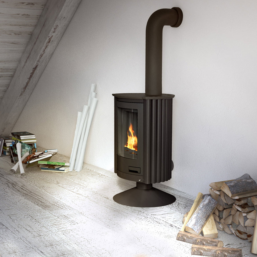 Poêle Masterflamme Piccolo II Noir dans un intérieur