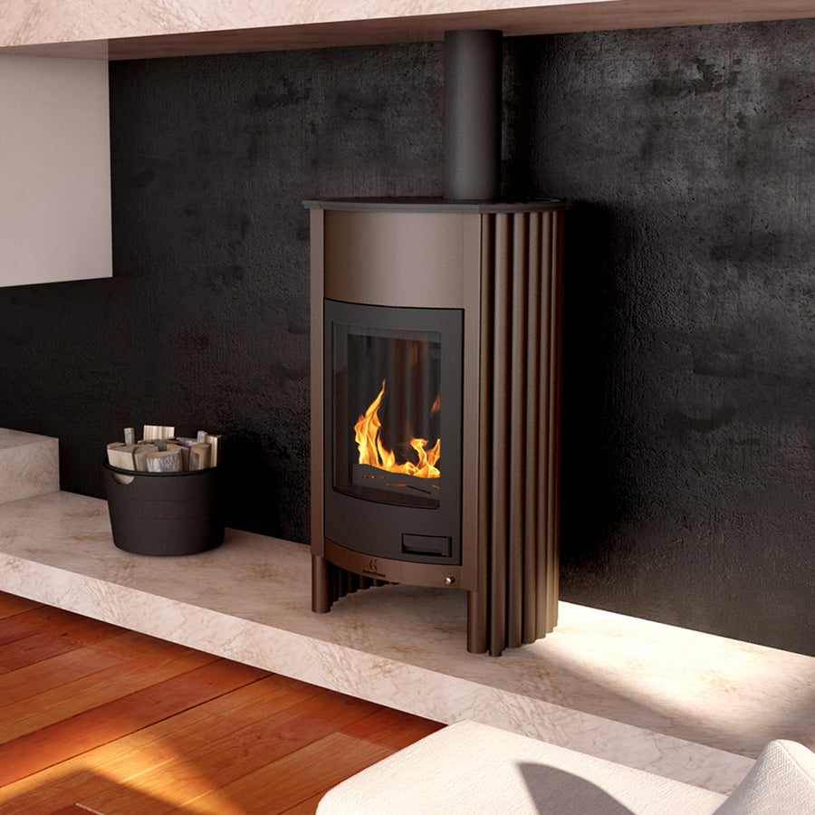 Poêle à bois Masterflamme Grande I Velvety Brown 17 kW - image 1