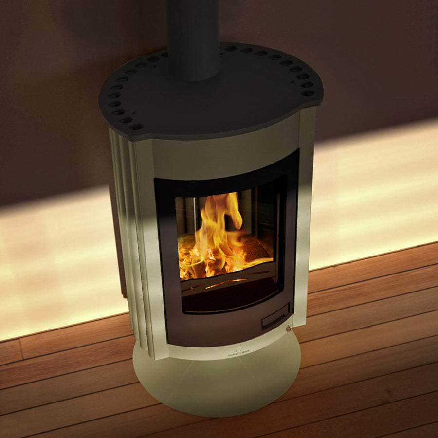 Poêle à air chaud Masterflamme Medie II Olive HSF41-010 12 kW - image 1