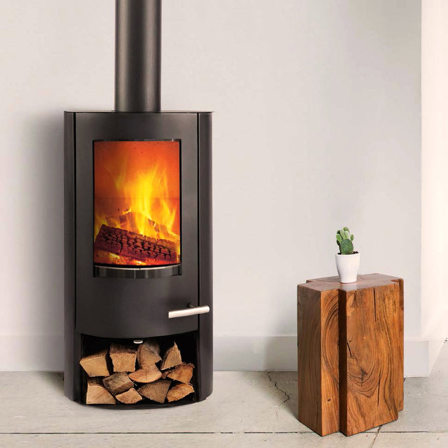 Poêle à bois TermaTech TT20 Bazic R acier noir 5 kW