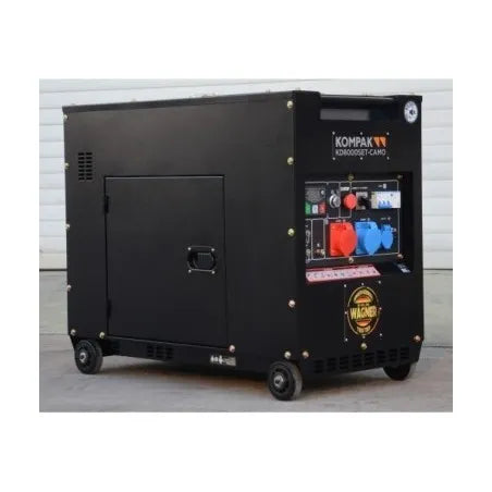 Kompak KD8000SET-CAMO groupe électrogène diesel insonorisé avec réservoir de 30 litres