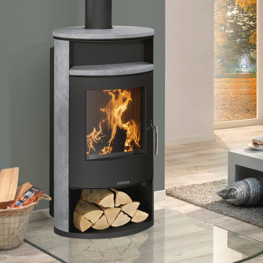 Poêle à bois Justus Island Aqua II avec circulation d’eau 10 kW - image 1