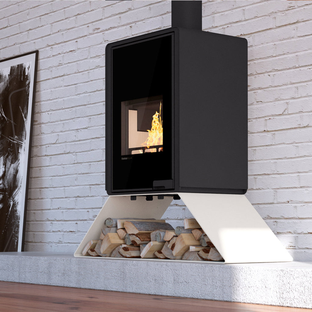 Poêle à bois HS Flamingo Deluxe Senai Crème 9 kW HSF42-035 - image 1