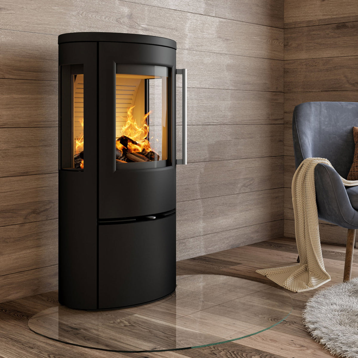 Poêle à bois TermaTech TT23RG Acier Noir 6 kW - image 1