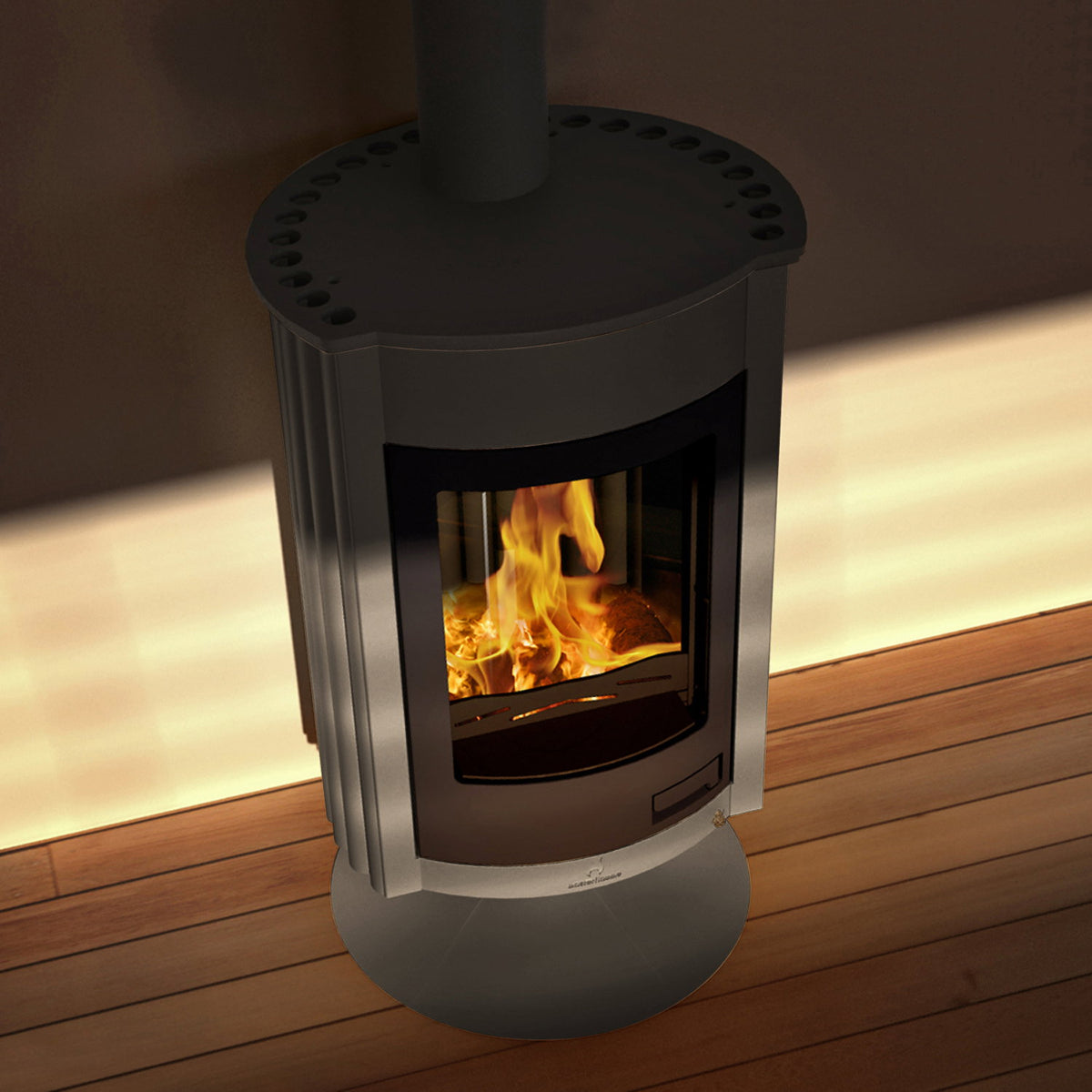 Poêle à air chaud Masterflamme Medie II Gris HSF41-030 12 kW - image 1