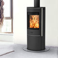 Poêle à bois Fireplace Elite Toronto E6021 acier noir avec plaque en verre 5,5 kW