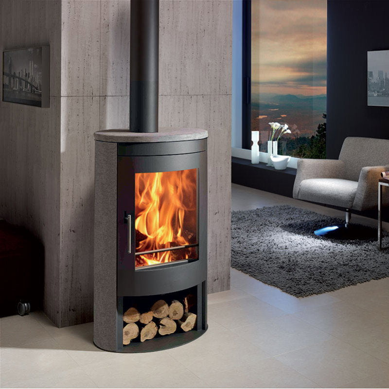 Poêle à bois étanche Panadero Oval 3 Stones 8,7 kW
