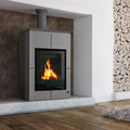 Poêle à bois Aquaflam Vario Saporo Manuel Gris avec échangeur de chaleur 11/5 kW - image 1