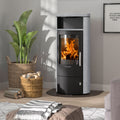 Poêle à bois Oranier Polar 7 2.0 acier noir et pierre ollaire – 6,5 kW - image 1
