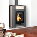 Poêle à bois Aquaflam Vario Kalmar Crème 11 kW HSF34-096 - image 1