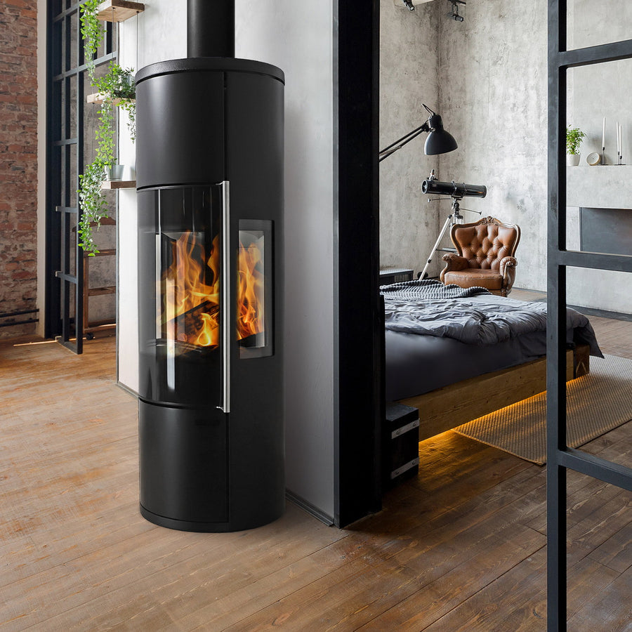 Poêle à bois Schmitzker Fisterra Vista Heat acier noir – 7 kW - image 1