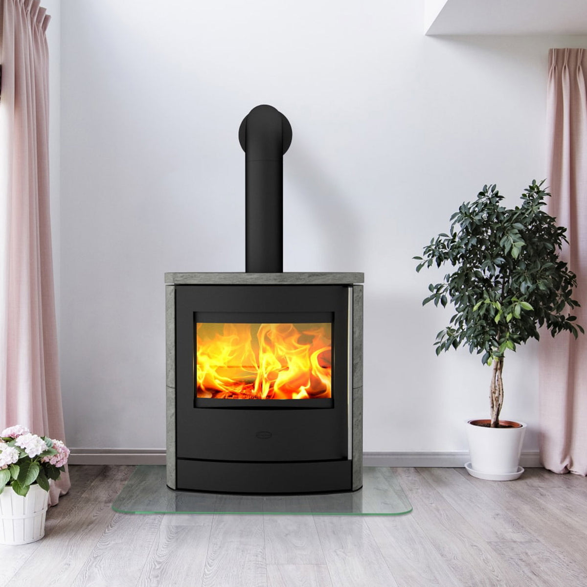 Poêle à bois Cheminée Adamis K6355 en stéatite 7,5 kW - image 1