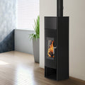 Poêle à bois Schmitzker Cena Base acier noir 6,5 kW