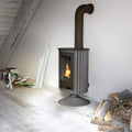 Poêle Masterflamme Piccolo II Gris dans un intérieur