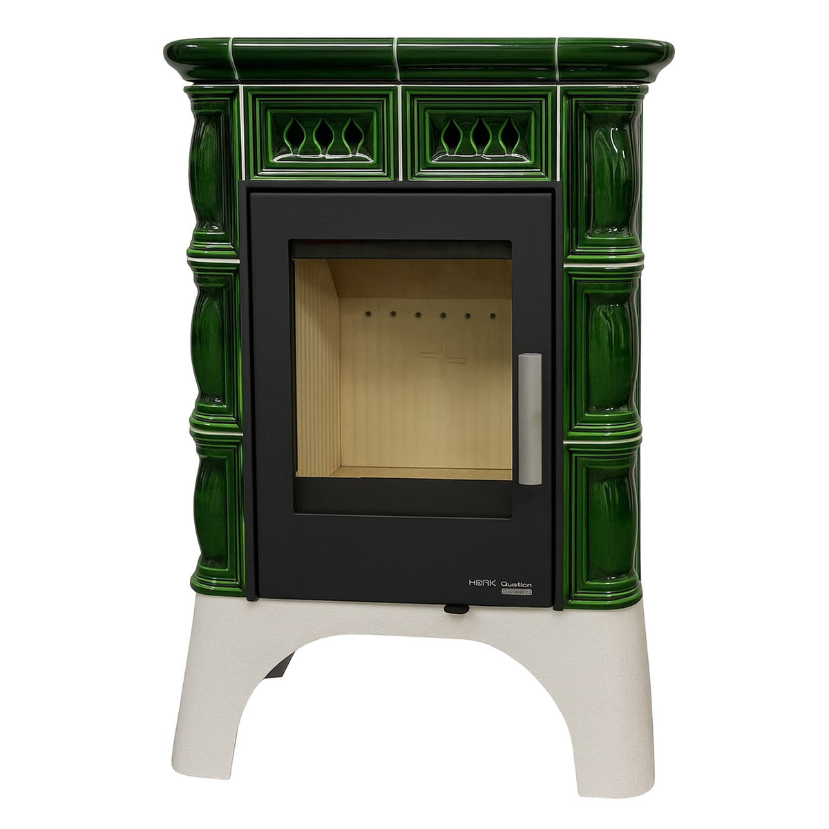 Poêle à bois Haas+Sohn Treviso III 246.37 perl-noir vert 6,3 kW