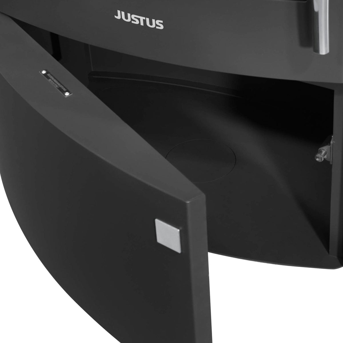 Justus Agero W+ – Poêle à bois acier noir 7 kW