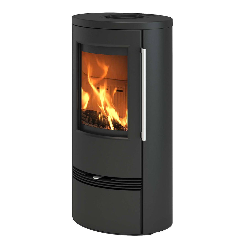 Poêle à bois TermaTech TT21RL acier noir – sortie supérieure Ø150