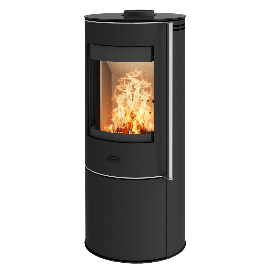 Poêle à bois Fireplace Elite Toronto E6021 acier noir avec plaque en verre 5,5 kW