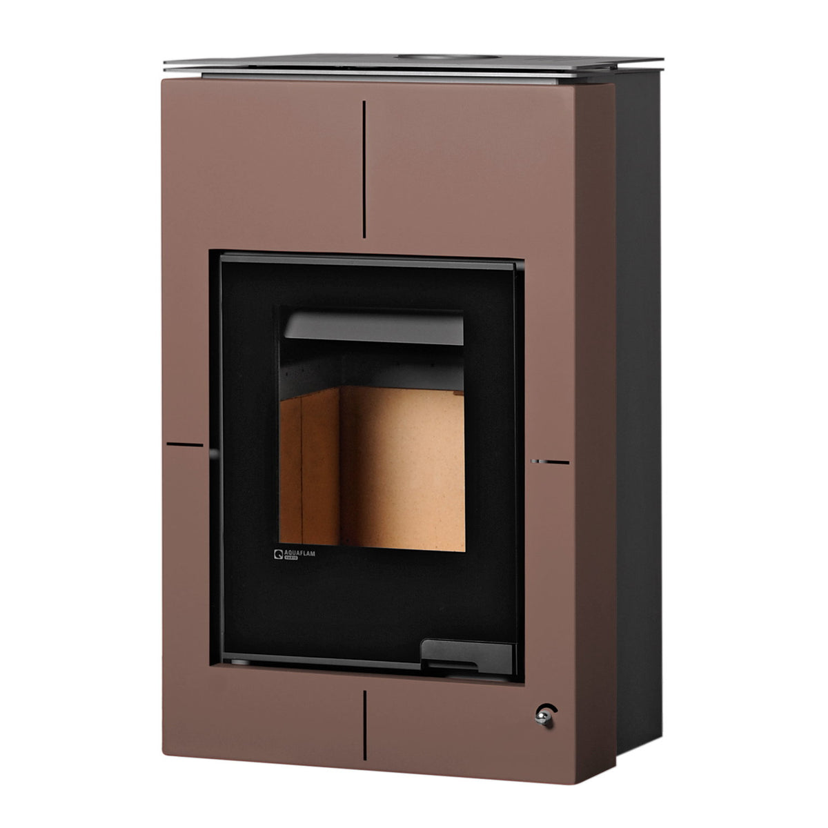Poêle à bois Aquaflam Vario Saporo Manuel Marron avec échangeur thermique 11/5 kW - image 2