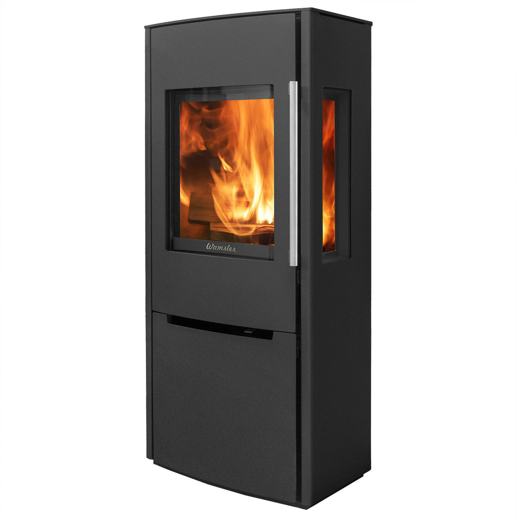 Poêle à bois Wamsler Pylon 3G acier noir 6,2 kW