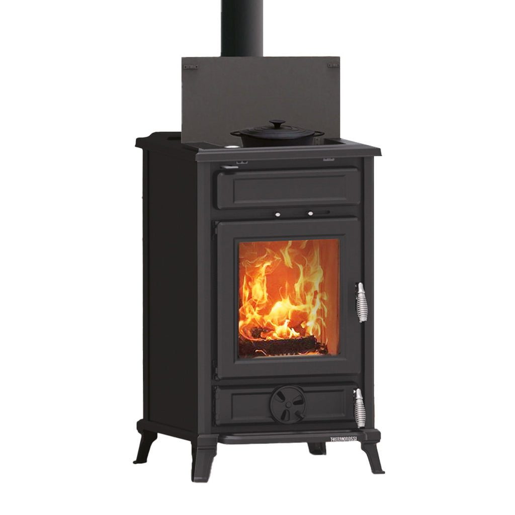 Poêle à bois Thermorossi Filo Evo6 noir 10,8 kW