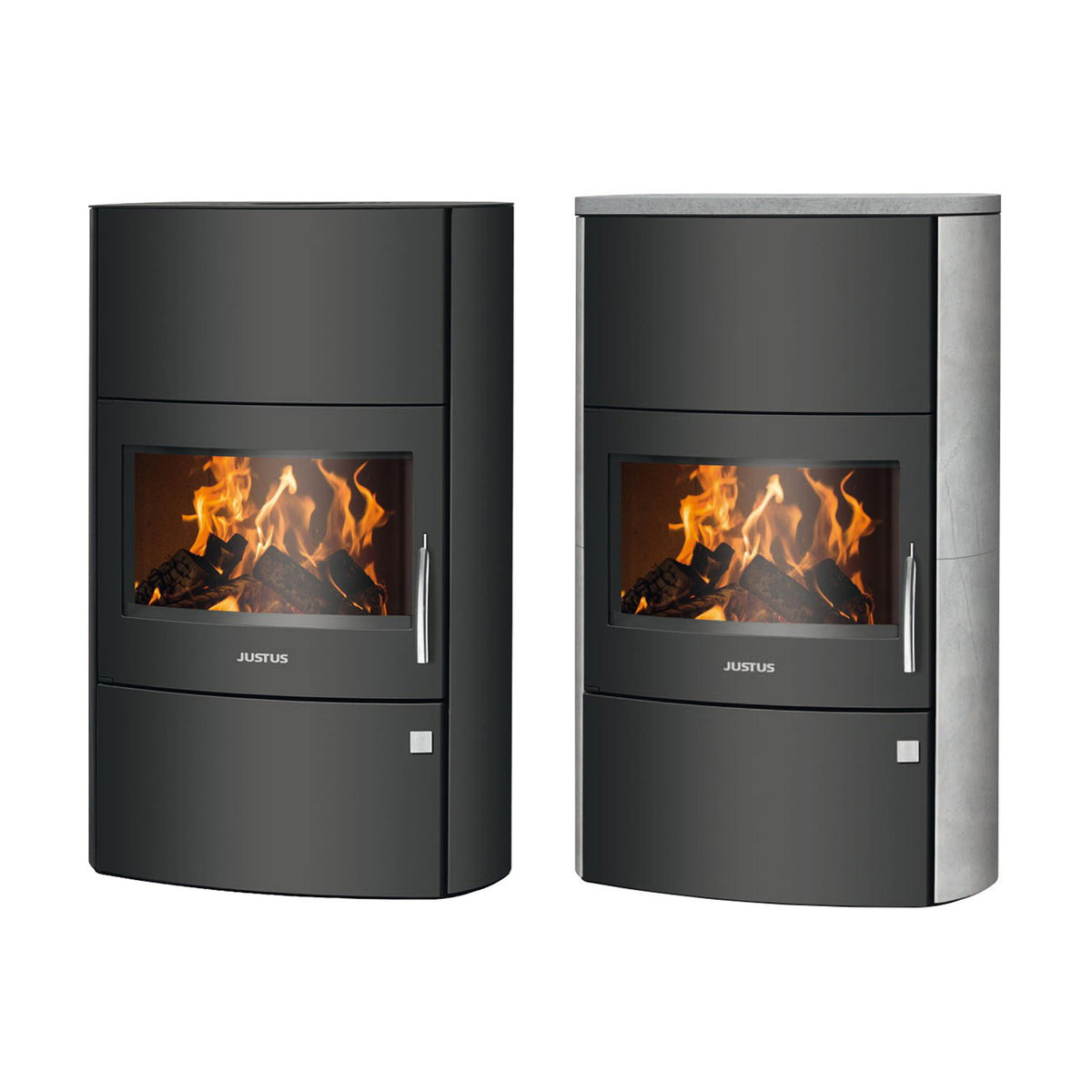 Poêle à bois Justus Agero W+ en acier noir et pierre ollaire 7 kW - image 3