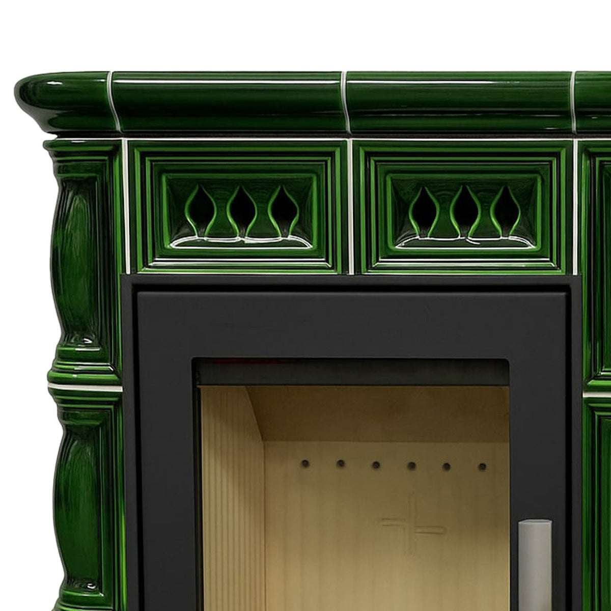 Poêle à bois Haas+Sohn Treviso III 246.37 perl-noir vert 6,3 kW