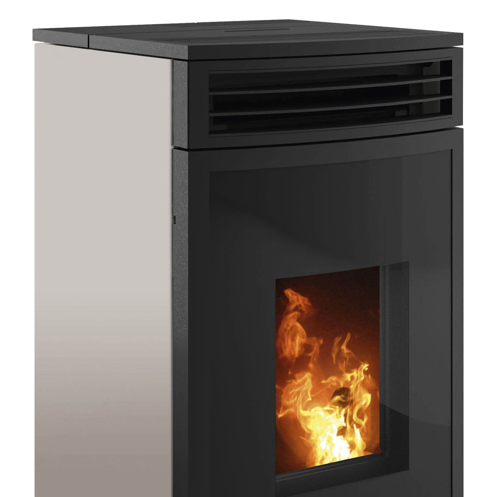 Poêle à bois Oranier Neta Taupe avec raccord arrière 8 kW - image 3