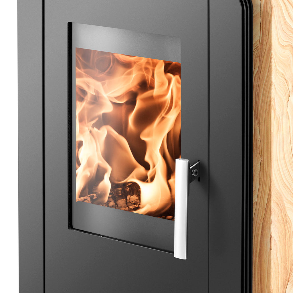Poêle à bois Haas+Sohn Aruba easy noir Woodstone 6 kW
