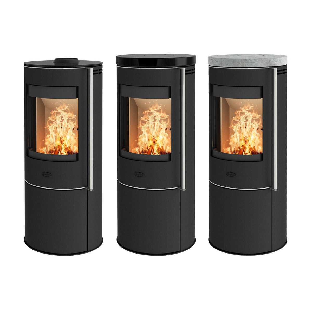 Poêle à bois Fireplace Elite Toronto E6021 acier noir avec plaque en verre 5,5 kW