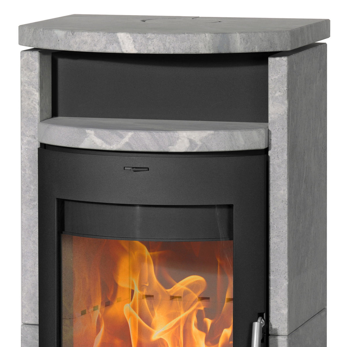 Poêle à bois Fireplace Barcelona acier noir pierre ollaire 8,1 kW