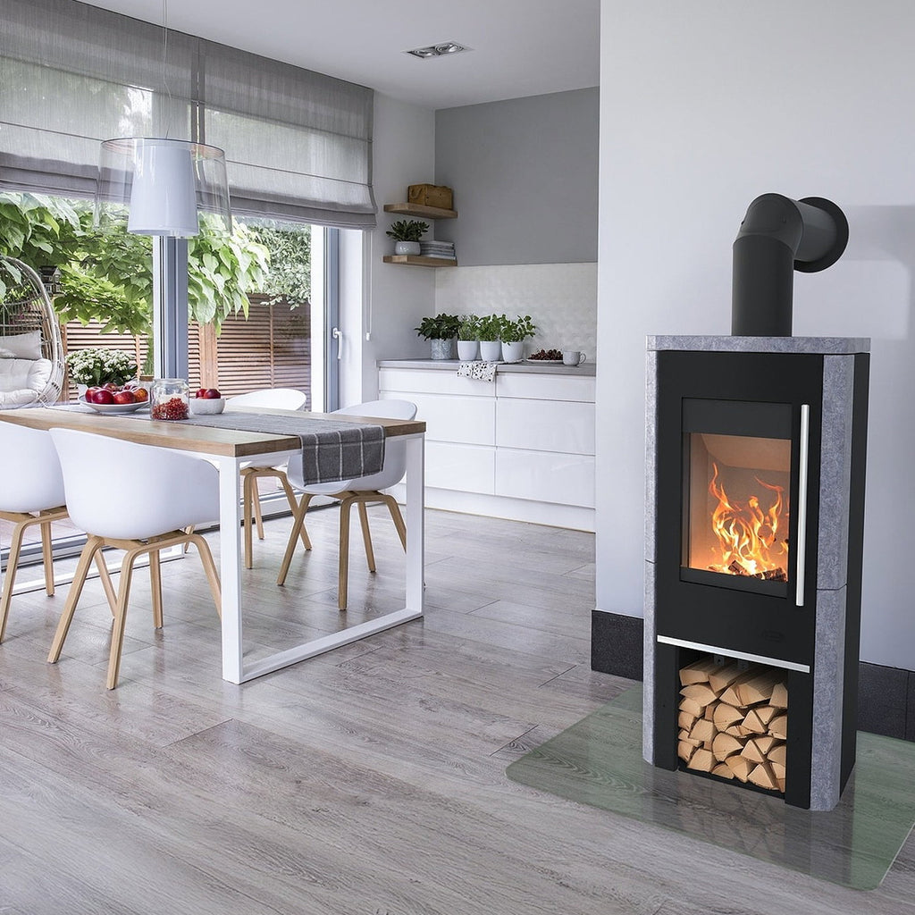 Poêle Fireplace Elite Oregon K7095 dans un intérieur contemporain