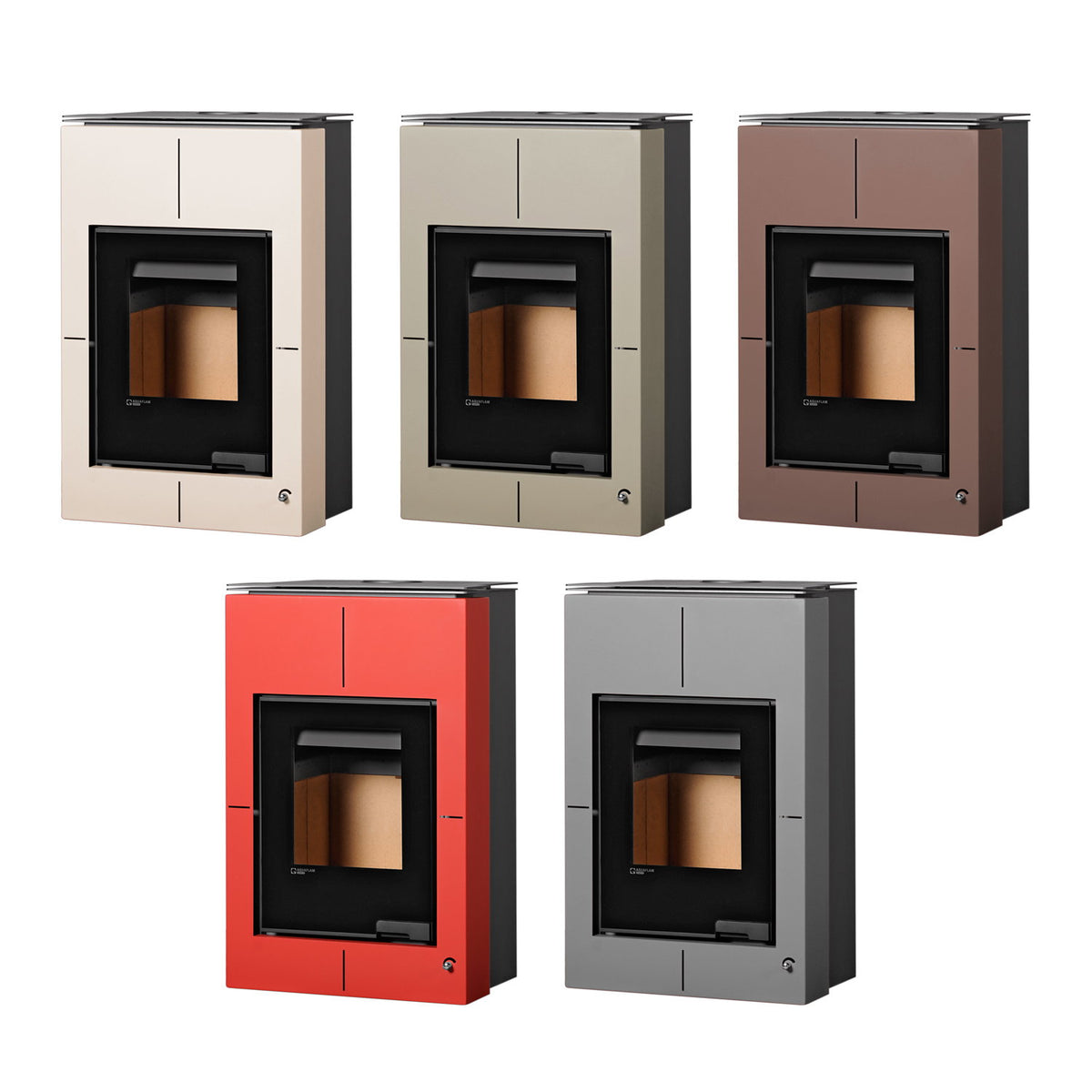 Poêle à bois Aquaflam Vario Saporo Manuel crème avec échangeur d’eau 11/5 kW - image 3