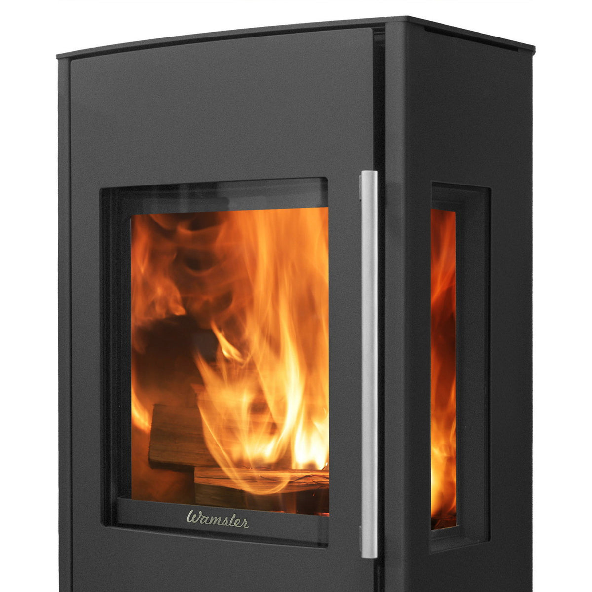 Poêle à bois Wamsler Pylon 3G acier noir 6,2 kW