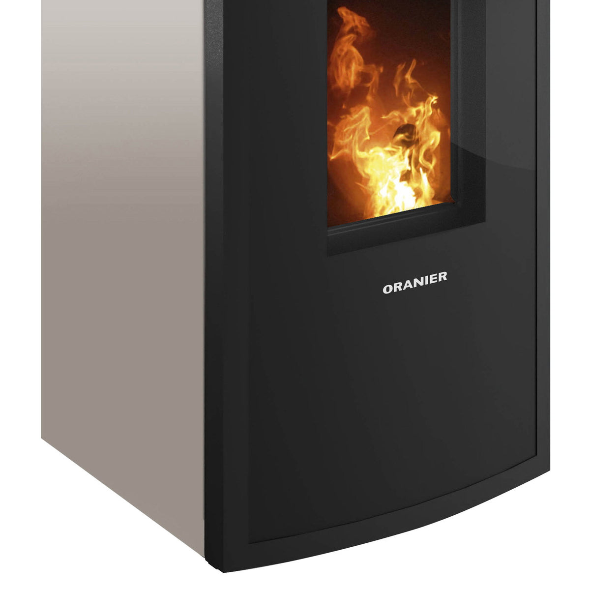 Poêle à bois Oranier Neta Taupe avec raccord arrière 8 kW - image 4