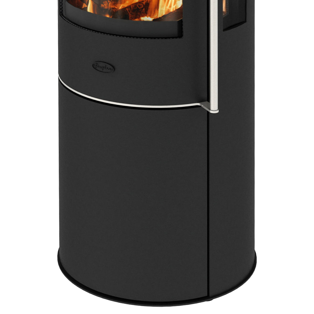 Fireplace Elite Magnolia – Poêle à bois acier noir avec plaque de recouvrement en verre, 6 kW