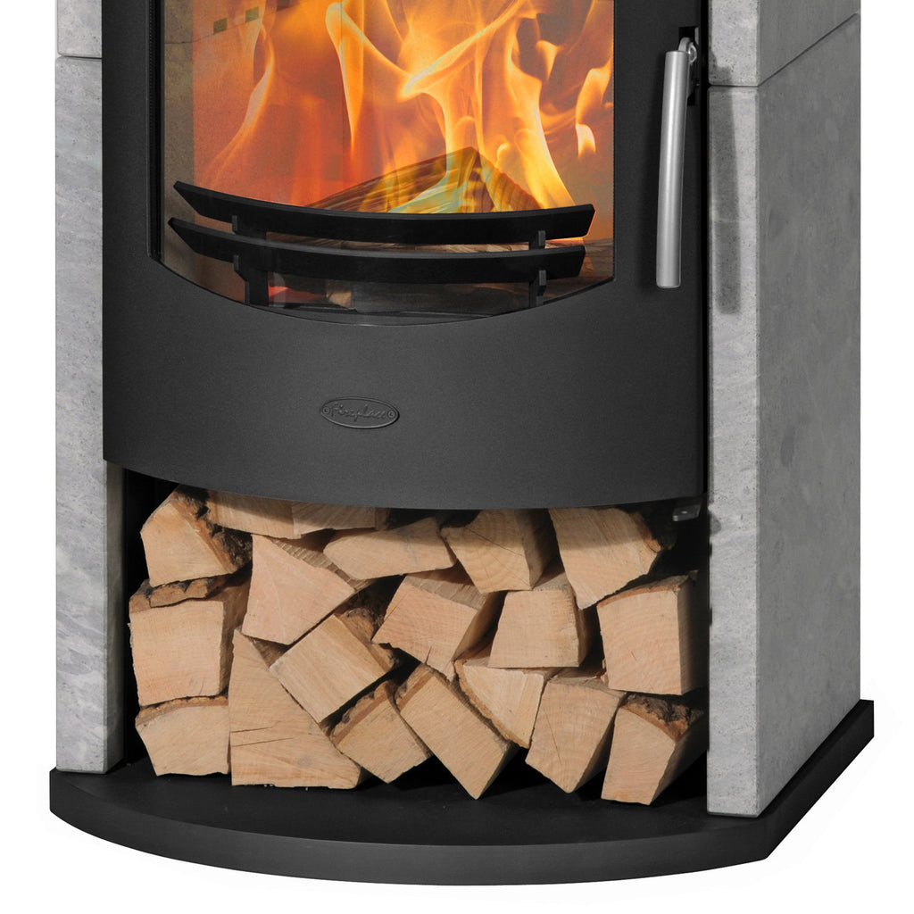 Poêle à bois Fireplace Barcelona acier noir pierre ollaire 8,1 kW