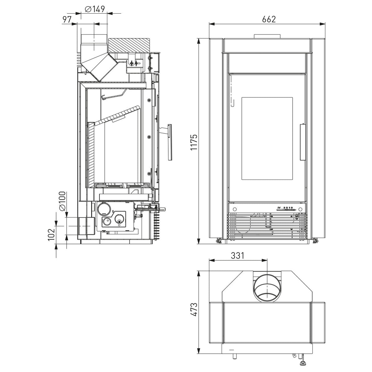 Poêle à bois Haas+Sohn Hasvik Anthracite Perle / Quartz Gris 8,4 kW - image 4