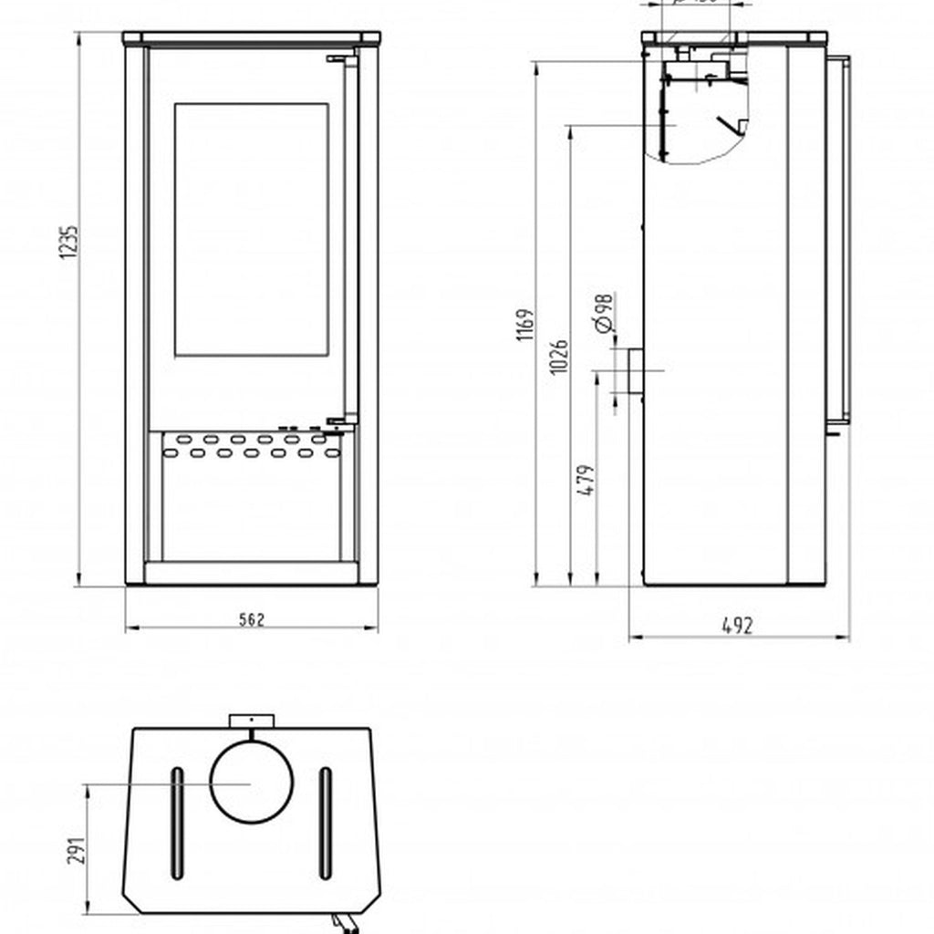 Poêle à bois Wamsler Turon pierre naturelle 8 kW