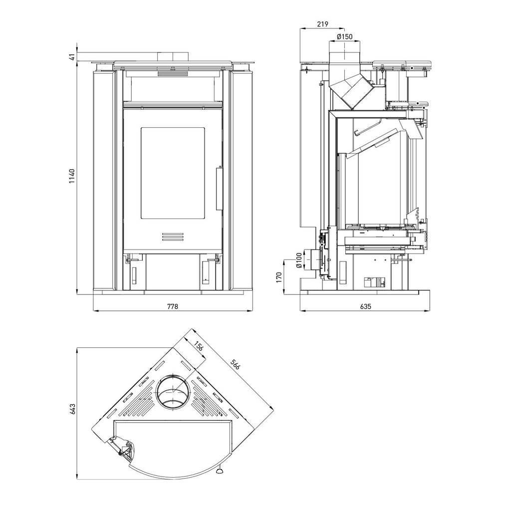 Poêle à bois Haas+Sohn Kuopio II Anthracite Serpentino 8 kW - image 5