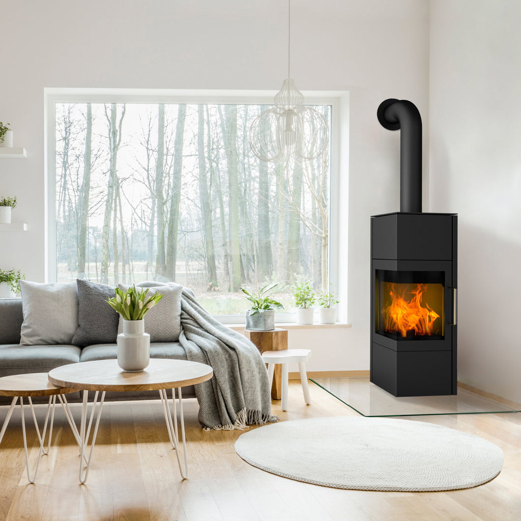 Poêle à bois Cheminée Royale K6490 acier noir 6,6 kW