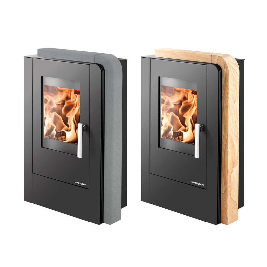 Poêle à bois Haas+Sohn Aruba easy noir quartzite gris 6 kW