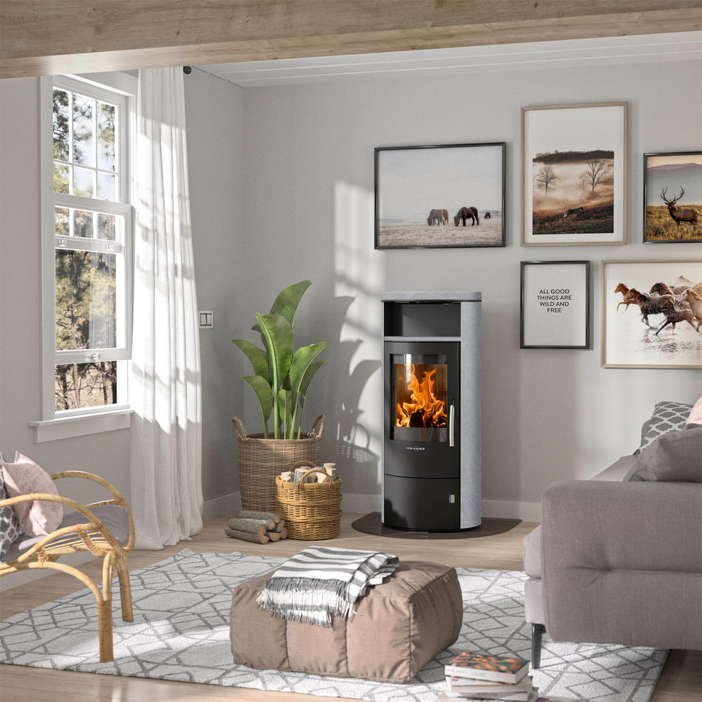 Poêle à bois Oranier Polar 7 2.0 acier noir et pierre ollaire – 6,5 kW - image 5