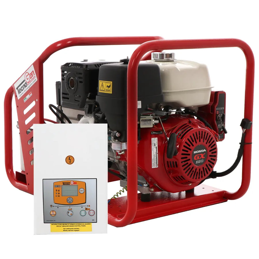 Groupe électrogène TecnoGen H8000 TE/A avec moteur Honda GX390 et coffret ATS