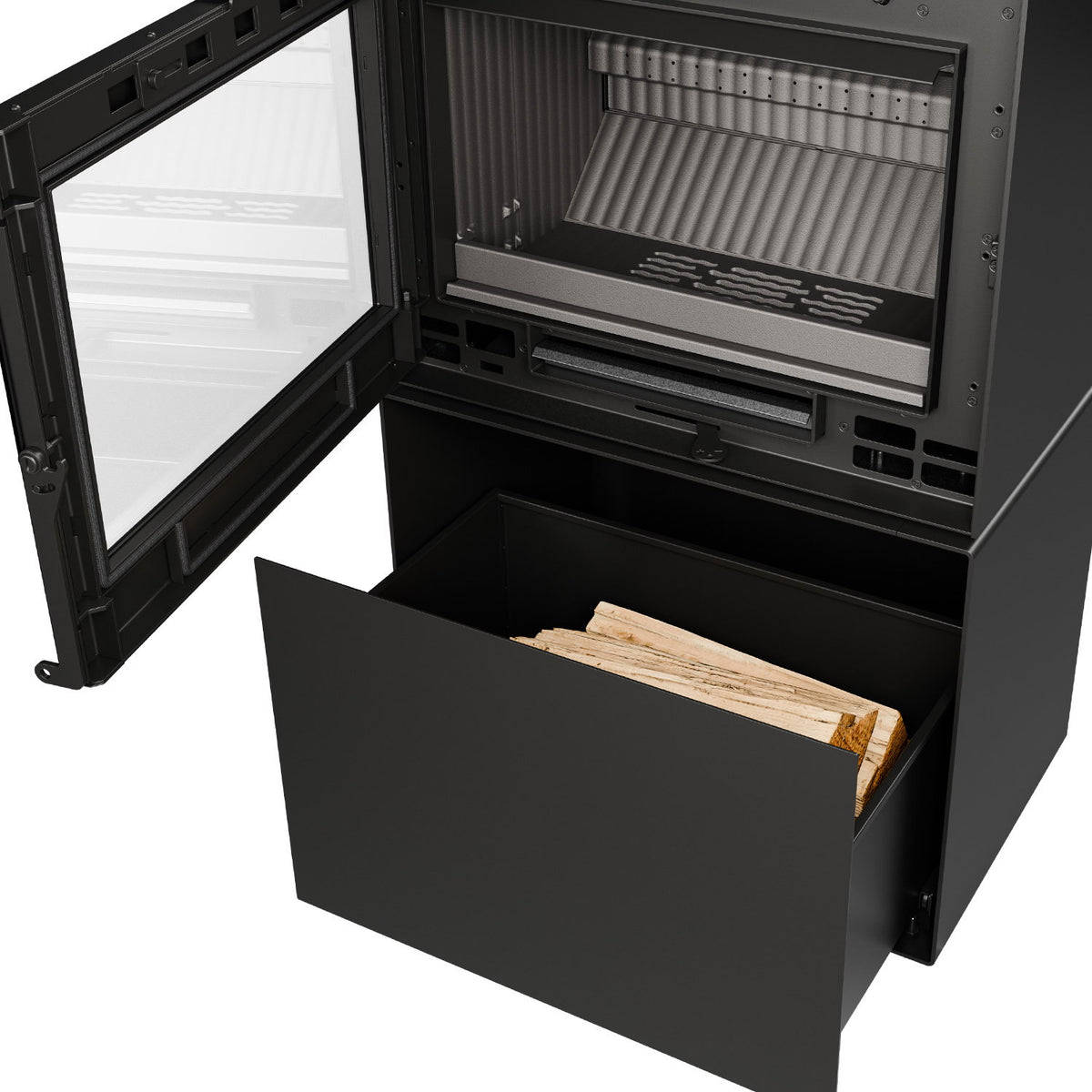 Poêle à bois Thermorossi Moonlight 6 avec compartiment à bûches amovible 5,7 kW - image 6