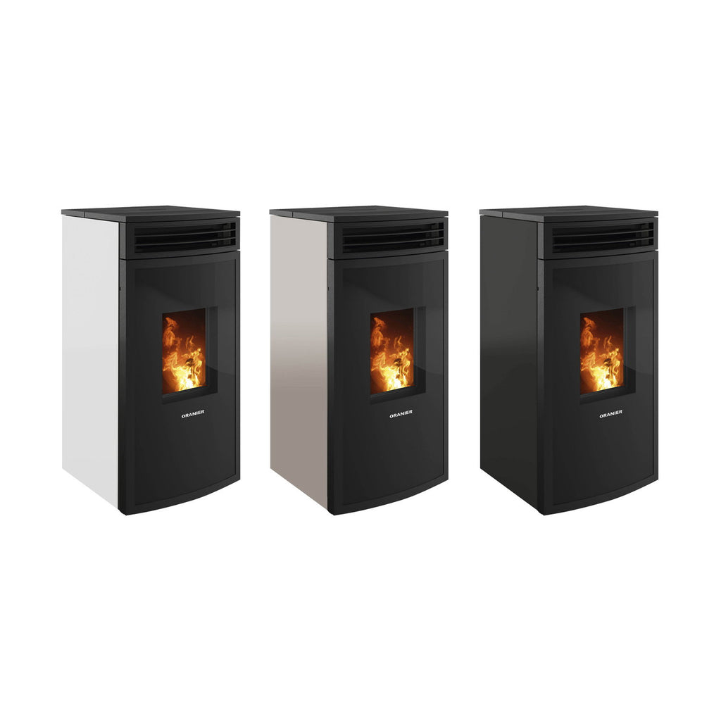 Poêle à bois Oranier Neta Taupe avec raccord arrière 8 kW - image 6