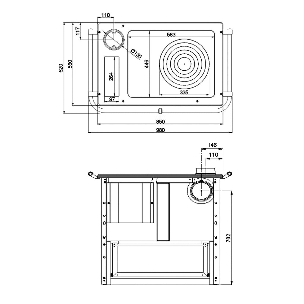 Poêle de cuisine Wamsler K 85 F Céramique Antique avec Four à Gauche 6 kW - image 6